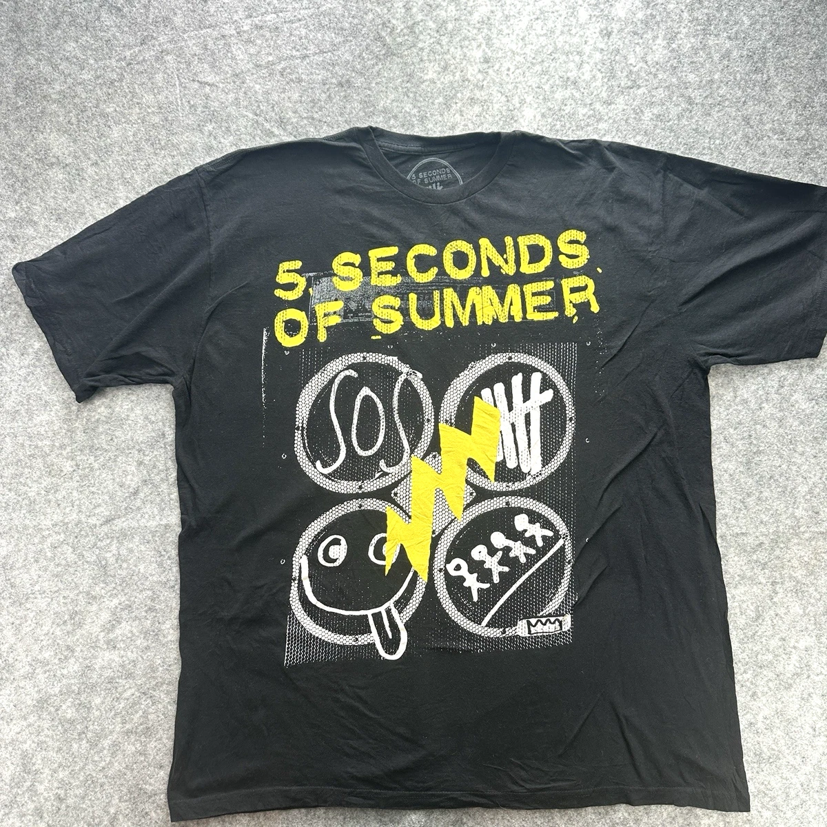 T-shirt Concert 5 Seconds Of Summer - Youngblood Tour, Taille M, Noir