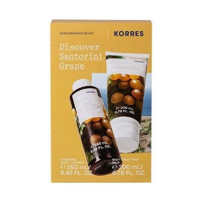 Korres Santorini Grape Set Renewing Body Cleanser 250 ml + Body Smoothing Milk 2