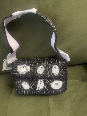 Black/white  Beaded Bag with  Ghost Motif - NWT  Sol And Mer