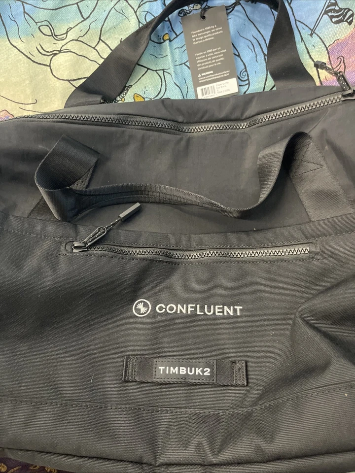 Timbuk2 The Player Duffel Bag Logo Embroidery Jet Black Size Small New H65 - Image 2 of 4