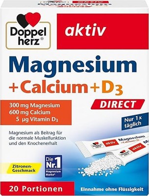 Doppelherz Magnesium + Calcium + D3 DIRECT - 20 Portionen Micro-Pellets