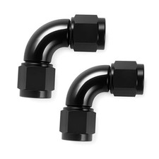 6AN Female to 6AN Female 90 Degree Swivel 6AN-90Degree-2Pcs One Piece Full Flow