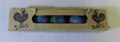 Vintage Weather Bird Shoes Marble Box With Marbles