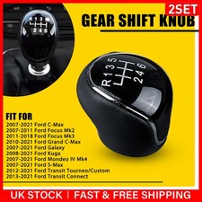 6 Speed Gear Shift Knob For Ford Transit Custom Mondeo MK4 Kuga Focus MK3 2pcs