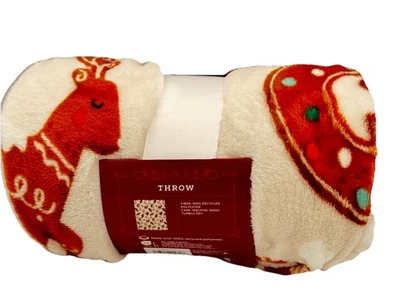 Target Wondershop Gingerbread Cookie Cozy Throw Blanket 2025