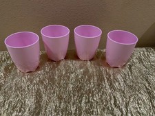 New Set of 4 Tupperware Open House Tumblers in Beautiful Pink Color 10oz