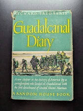 Guadalcanal Diary Richard Tregaskis 1943 1st Print HC DJ WWII Pacific War Memoir