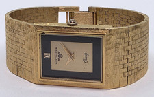 Reloj pulsera integrado Wittnauer de cuarzo para hombre elegante tono dorado