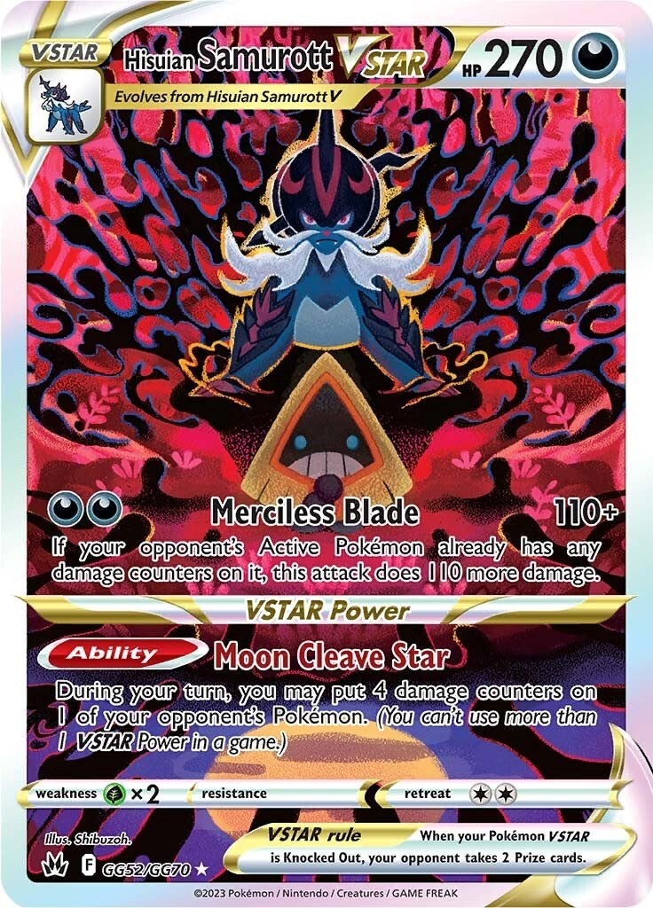 Hisuian Samurott VSTAR SWSH: Crown Zenith: Galarian Gallery Holofoil - GG52/G...