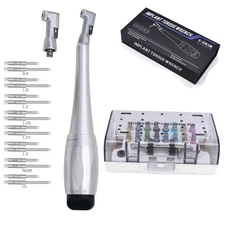 Dental Torque Wrench Universal Implant Kit Contra Angle+16 Drivers