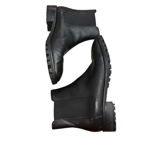 Stuart Weitzman Black Chelsea Black Leather Boot Women’s 9.5B Minimal Classic - Picture 4 of 16