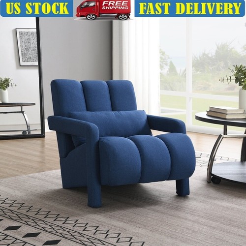 Comfortable Upholstered Accent Chair W/ Pillow Living Room Bedroom Office New