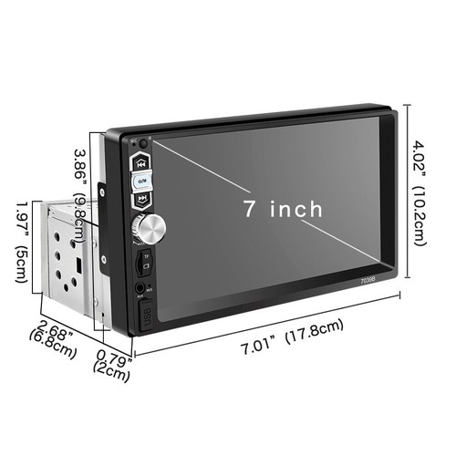 Car Stereo Radio 7in Touch Screen For Carplay Bluetooth MP5 Player Head Units - Picture 2 of 23