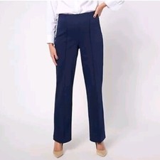 Denim  Co. Reg E2A1asy Flex Twill Wide Leg Pull-On Trouser Navy Medium A628078