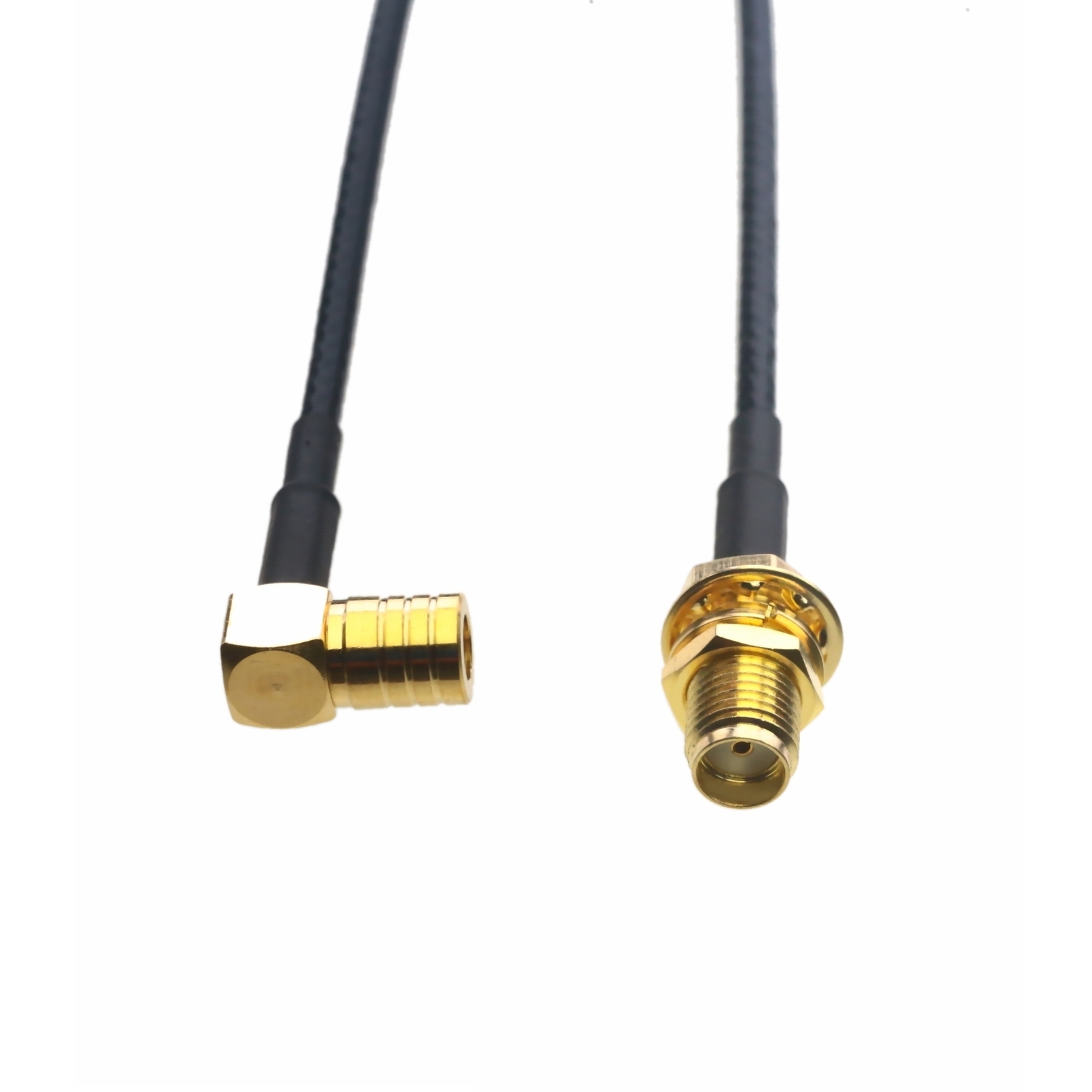 RF Cable SMA jack bulkhead to SMB female 90° RG316 6
