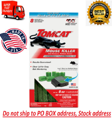 Mouse Mice Rat Killer 8 Blocks Bait Poison Rodent Station Trap Control 1-oz.