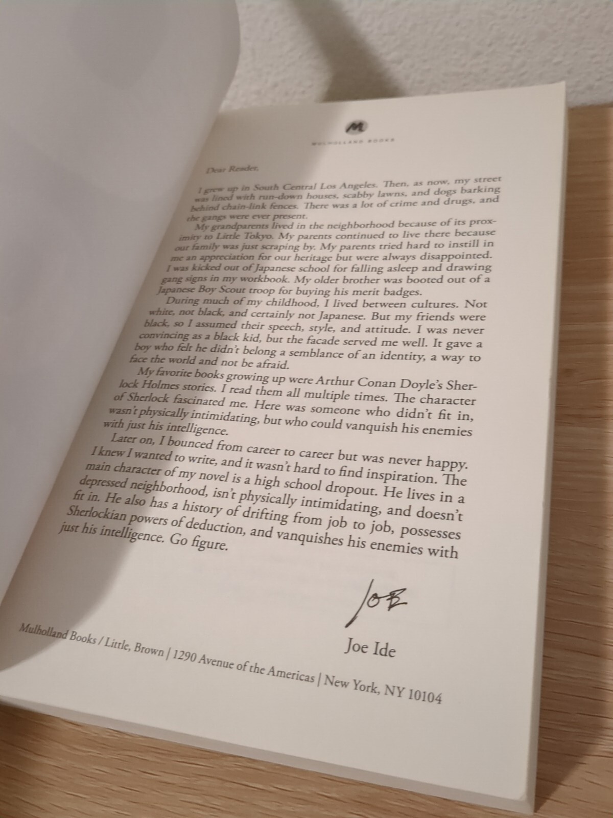 IQ by Joe Ide - Rare 1st Edition ARC Uncorrected Proof 2016