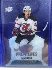 2016-17 Upper Deck Ice #128 John Quenneville #0400/1299 New Jersey Devils Rookie