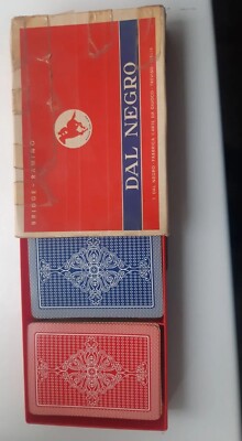 Vintage Poker Playing Cards Blue & Red Dal Negro | eBay