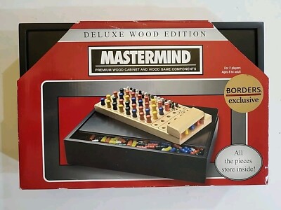 Mastermind Deluxe Wood Edition BORDERS Exclusive Pressman #3024 NEW