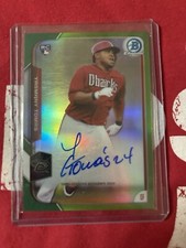 2015 Bowman Chrome GREEN REFRACTOR ROOKIE AUTO Yasmany Tomas #27/99