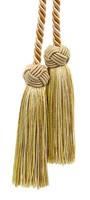 Vorhang Zugband, Stil # Bct , Farbe #8633B - Hellbraun Beige Gold [ Set Mit 4]