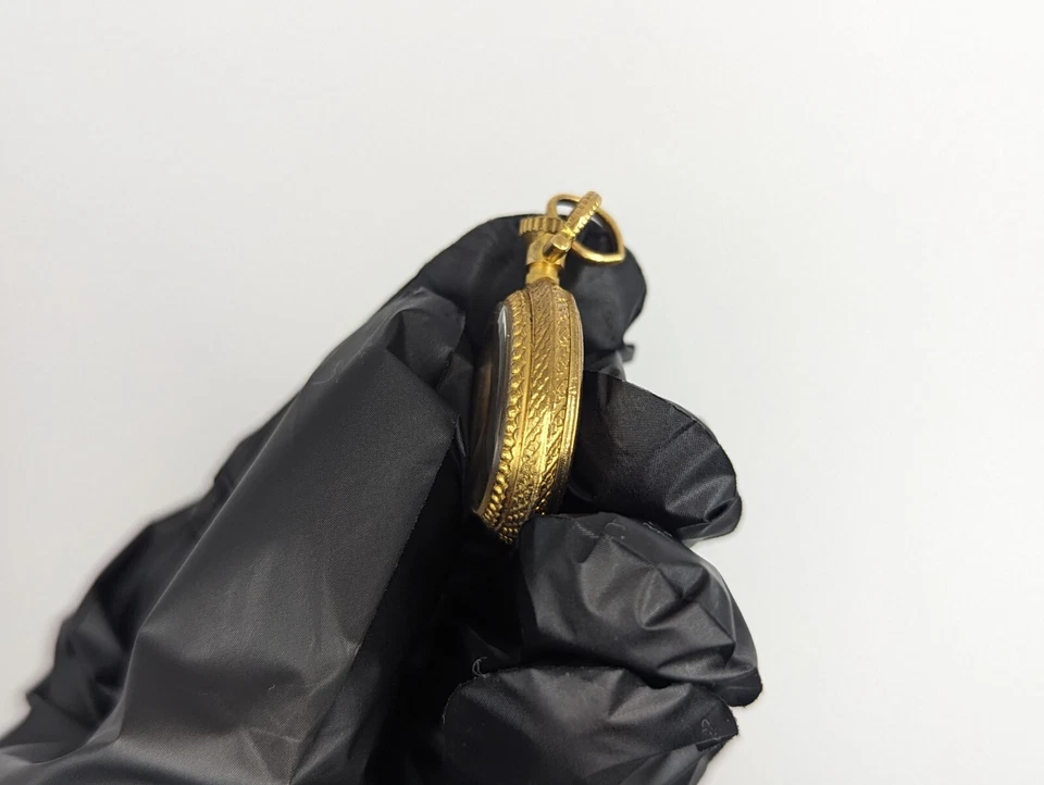 Vintage Prätina Anhängeruhr Kettenuhr Handaufzug 17 Rubis vergoldet - Bild 2 von 3