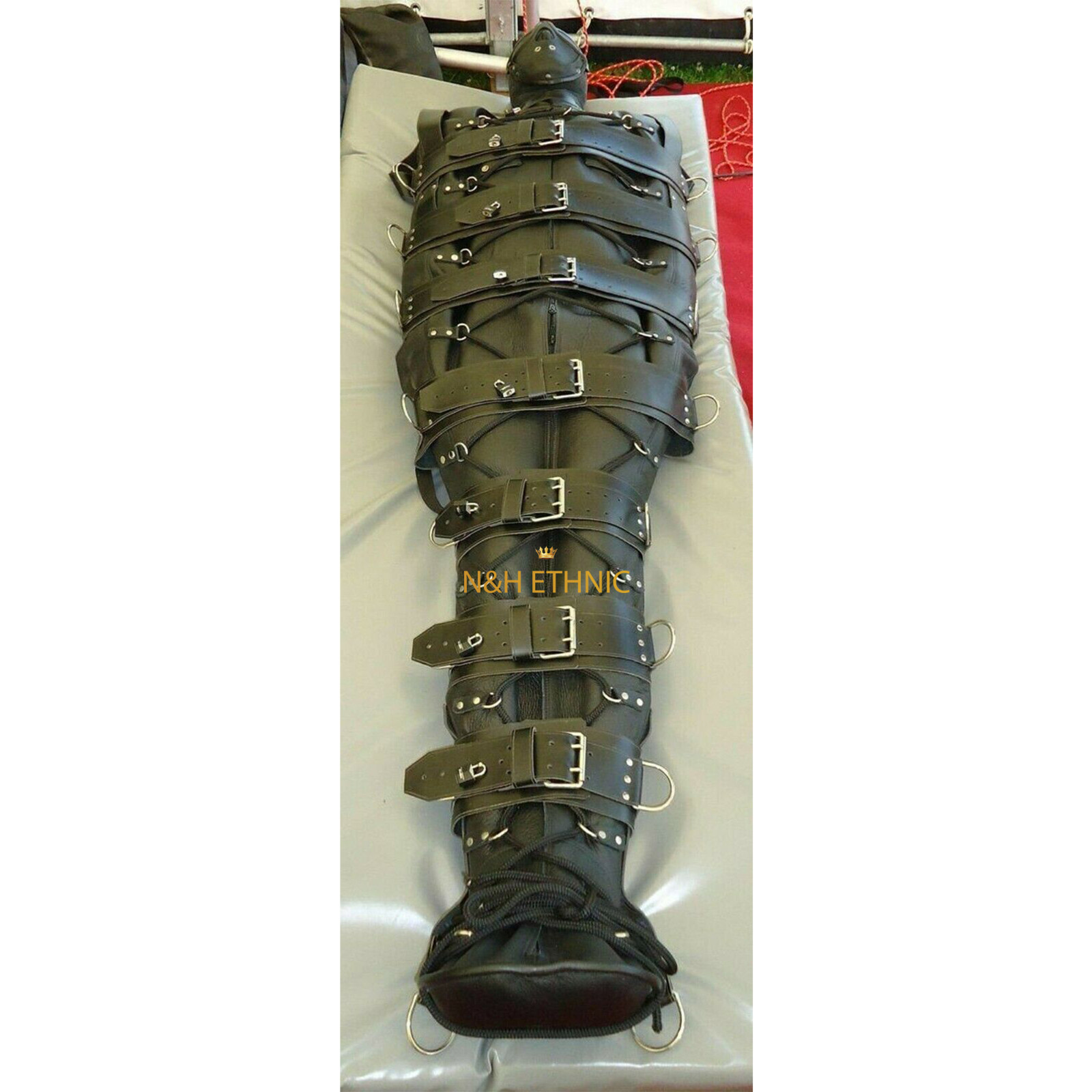 Real leather Body bag Sleep Sack Restricted Binder Sack leder Bondage Bag  Hood | eBay