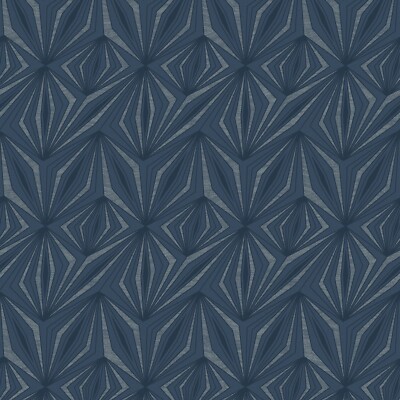  Marineblau Prisma Geometrisches Muster Glitzer Motiv Metallic Strukturtapete