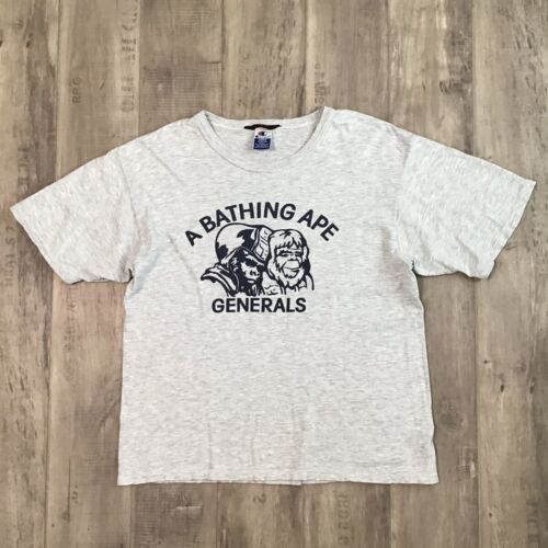 Vintage Champion body BAPE Generals T-shirt Gray A Bathing Ape Size L - 第 1/7 張圖片