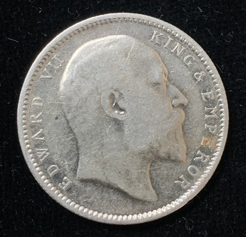 1904 India Silver King Edward VII One Rupee XF Cleaned (S24-16) - Picture 2 of 4