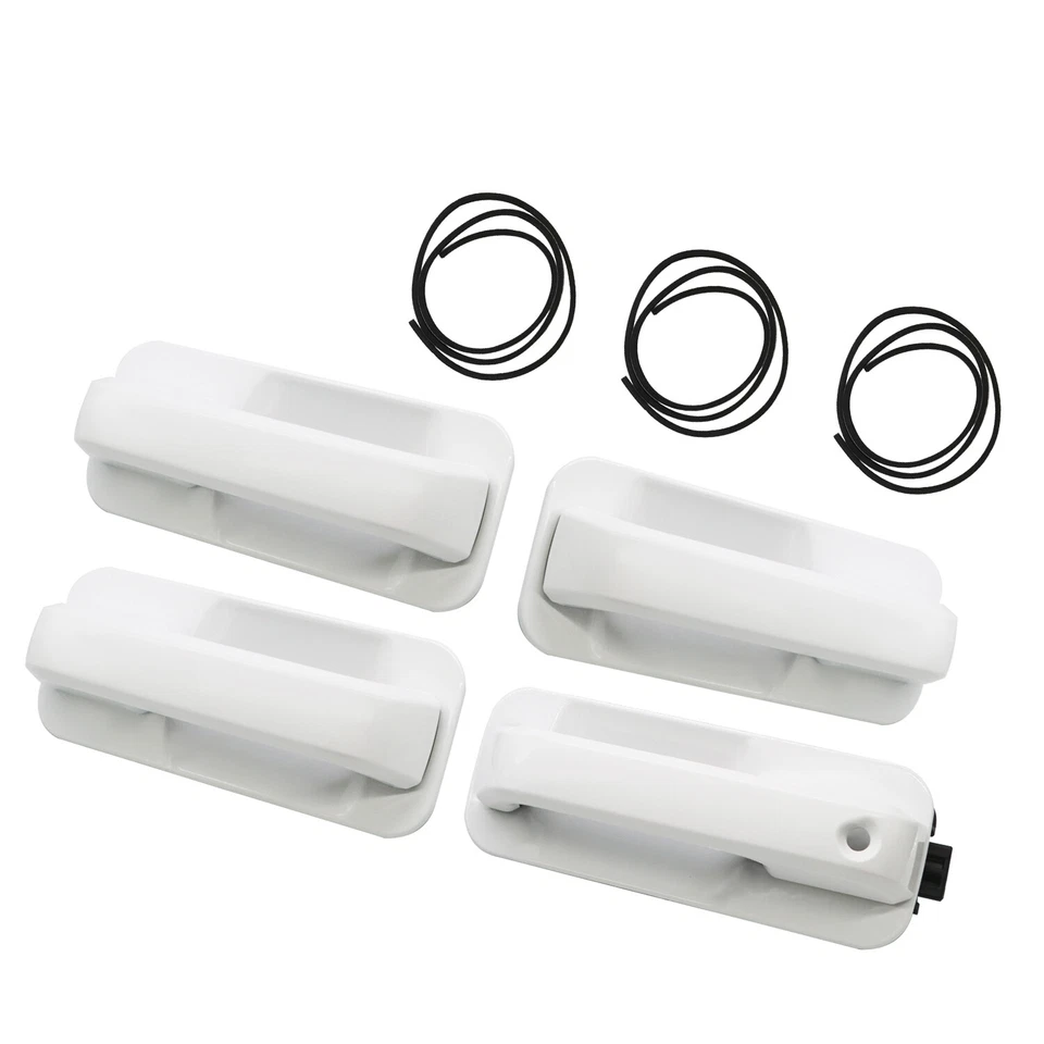 Juego de 4 manijas de puerta delanteras y traseras blancas para Ford F-150 F150 2015-2020 Foto 2 de 4