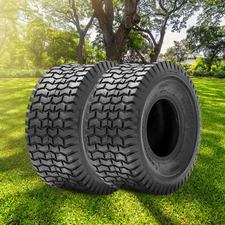 Set 2 15x6.00-6 Lawn Mower Tires 4 Ply 15x6x6 Lawn Turf Tractor Tyre Heavy Duty