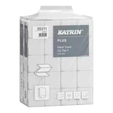 Katrin 35311 Plus V Fold Hand Towel Zig Zag 2 ply Handy Pack (4000 x Sheets)