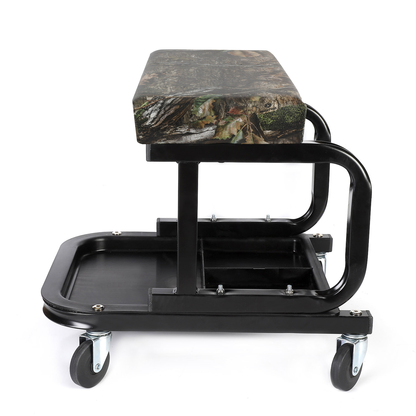 Mossy Oak Garage Roller Seats Shop Creeper Seat with Tool Tray, 350 lb