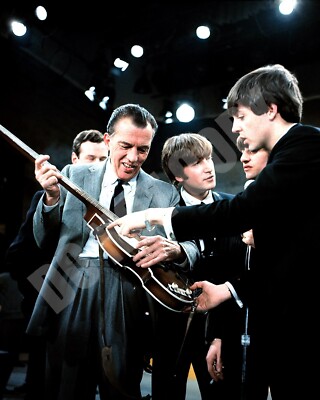 Feb 1964 The Beatles On The Ed Sullivan Show McCartney Showing Guitar 8x10 Photo