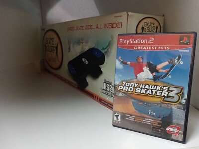 SKATE SURF SNOWBOARD CONTROLLER FOR PS2 PLAYSTATION 2+TONY HAWK'S PROSKATER 3 B7
