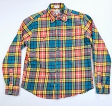 J. Crew Classic Mid Weight Flannel Double Brushed Size Medium Multi Check Shirt