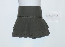 Old Navy Girls Semi Elastic Waist Eyelet Tiered Skirt Olive Green S/6-7 NWT