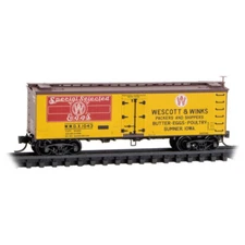 N MICRO TRAINS 058 00 600 W&W Wescott & Winks  36' Wood Sheathed Ice Reefer 1043