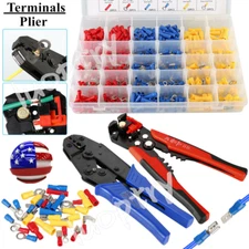 480/280pcs Insulated Electrical Wire Terminals Crimp Spade Connectors Plier Kit