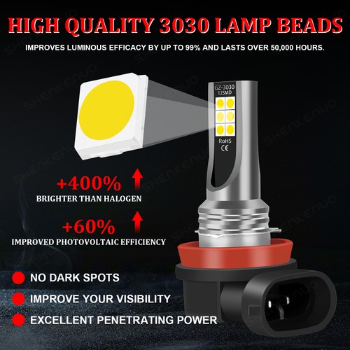For 2011-2017 Lexus CT200h 6X Combo LED Headlight Hi/Lo + Fog Lights Bulbs 6000K - Picture 15 of 18