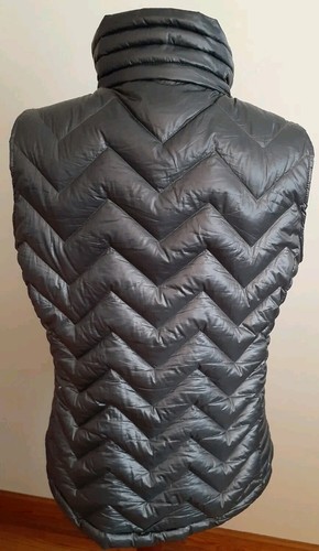 Calvin Klein Puffer Vest Sleveless jacket Grey Gray Shiny Full Zip Down L/Large - Picture 4 of 11