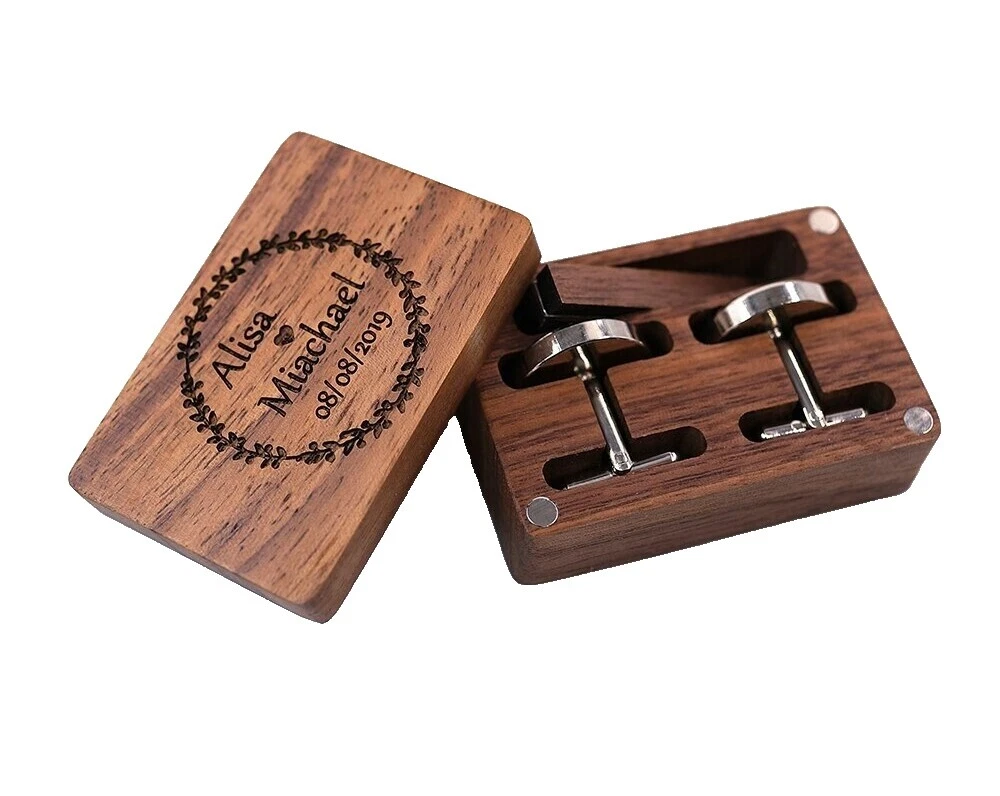 Abotoaduras de Cobre de Madeira para Homens