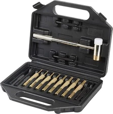 Brass Punch Set with Hammer – Brass/Polymer Hammer, Steel, Plastic Punches & ...