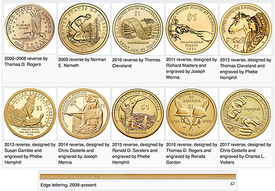 2000-2018 S Sacagawea Dollar Deep Cameo Proof Coins Choice of Year Prot Caps Opt