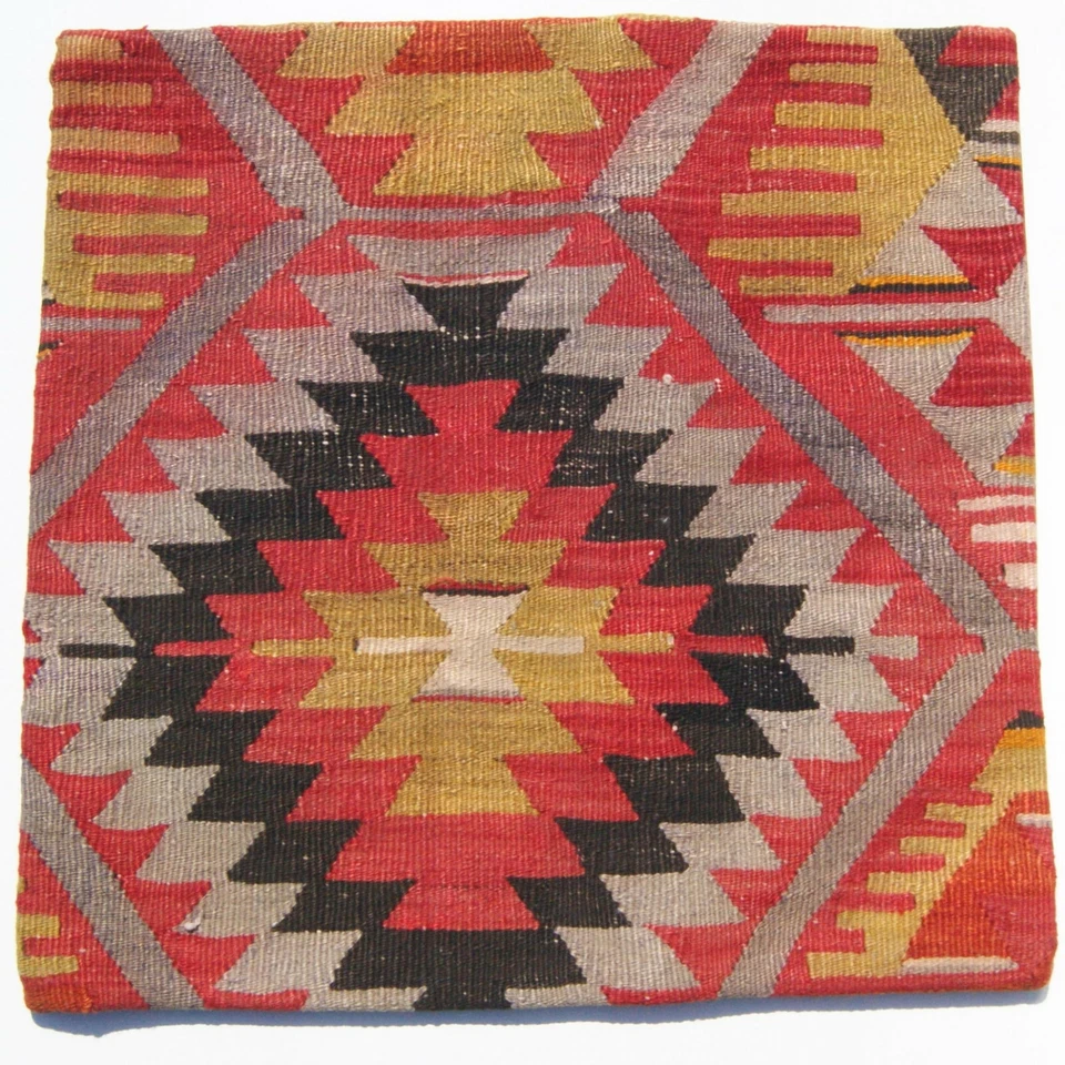 20"x20" Anatolia Turkish kilim pillow Handmade Home decor pillow square area rug - Image 2 of 3