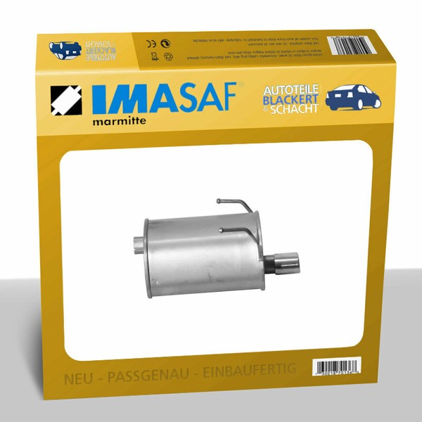 Imasaf ESD Auspuff Endtopf für Fiat 500 + Lancia Ypsilion 1.2+1.2 LPG Chrom 07--image