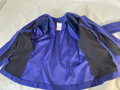 Sz 18 NWT Leslie Fay Blazer Dress Jacket Purple Long Sleeve NEW Vintage - Picture 7 of 11