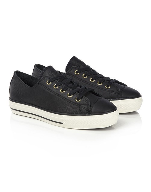 converse black trainers womens